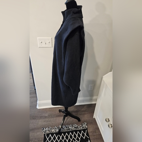 Divine Knits Canada Long Cardigan Sweater Jacket Size Large Navy Blue Rare find - Picture 2 of 10